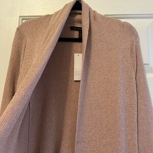 White House Black Market sweater w/ flare pink sparkle NWT